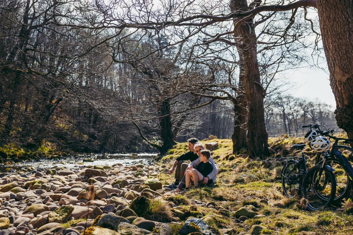 Dunsop Bridge Family by the River by Mark Tattersall Dunsop Bridge Family by the River by Mark Tattersall