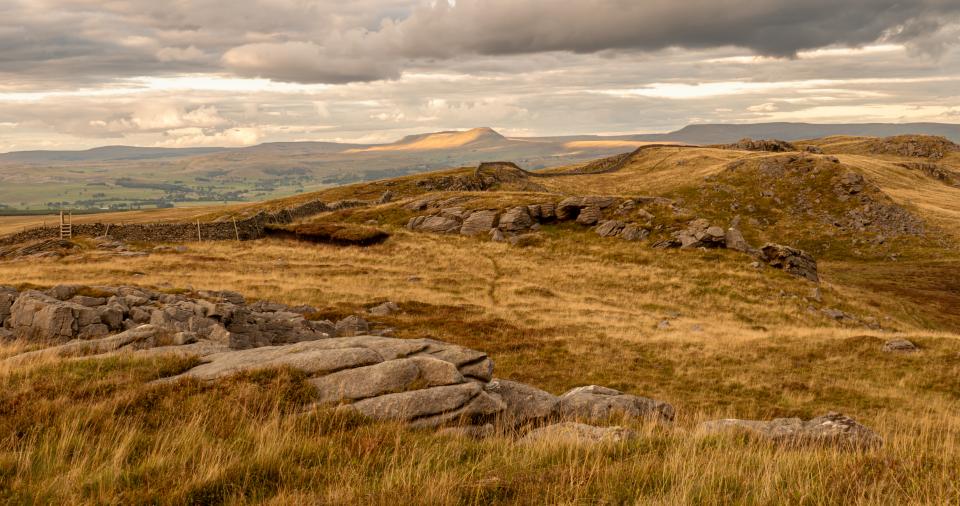 Sunset on a moody day out in the Bowland fells.