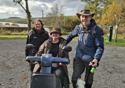 Participants at an access for all event, Gisburn Forest